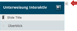 Bedienhinweis Menü öffnen